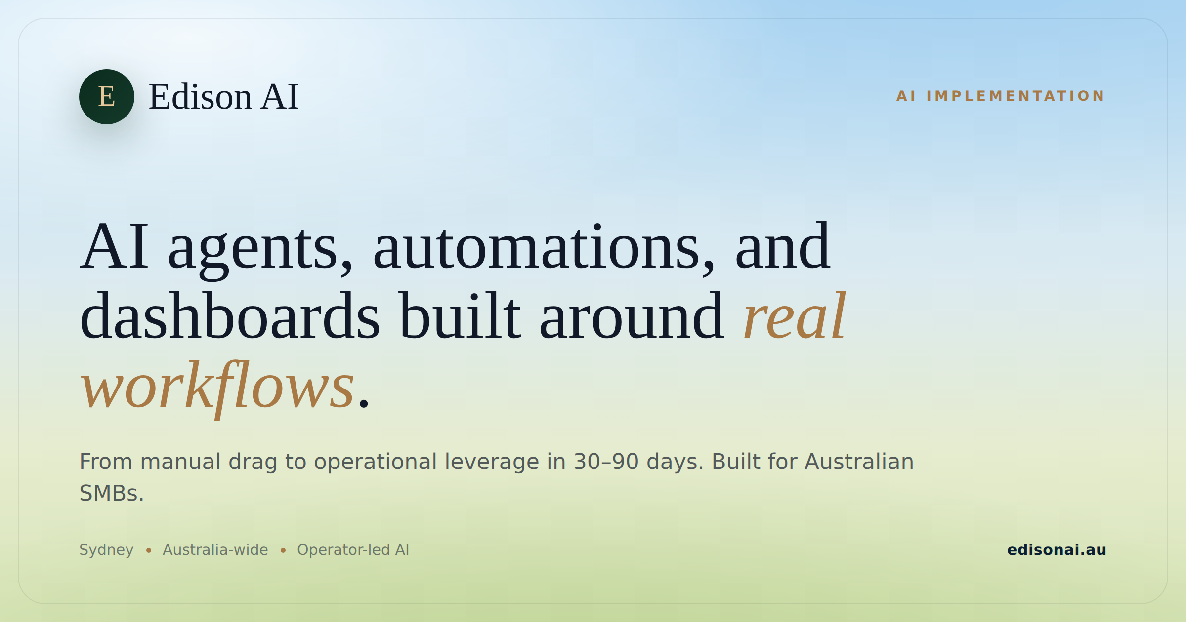 AI Implementation for Australian Businesses | Edison AI